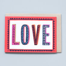 LOVE Type Valentine's Day card