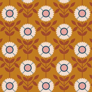 Retro sunflowers pattern